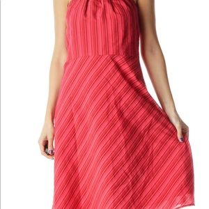 Banana Republic  Red Pinstripe Strapless Dress size 6
